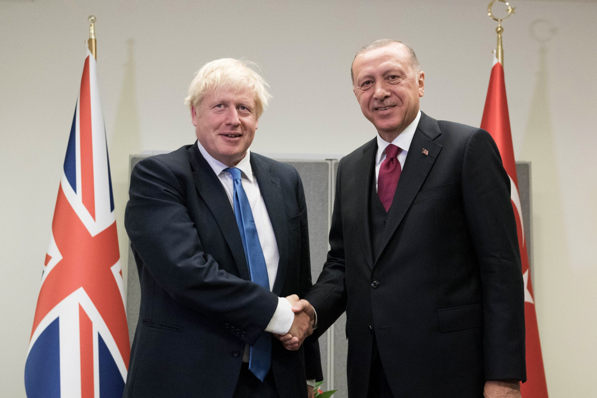 Böyük Britaniyanın Baş naziri Boris Conson və Türkiyə Prezidenti Rəcəb Tayyib Ərdoğan