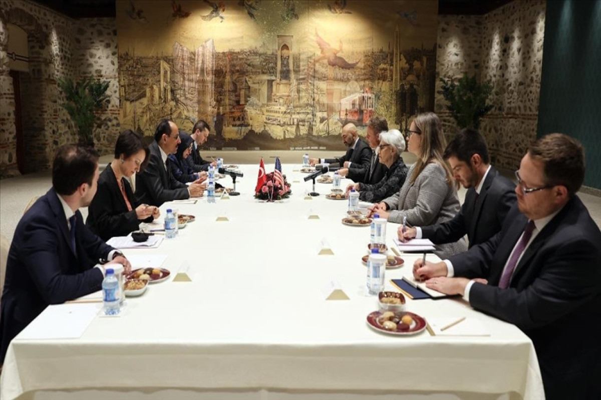 Türkiyə Prezidentin sözçüsü İbrahim Kalın və ABŞ dövlət katibinin müavini Vendi Şerman arasında görüş
