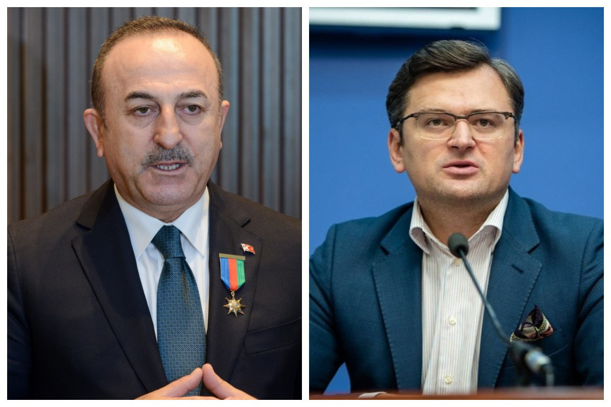 Çavuşoğlu Kuleba ilə Ukraynadan təxliyə məsələlərini müzakirə edib