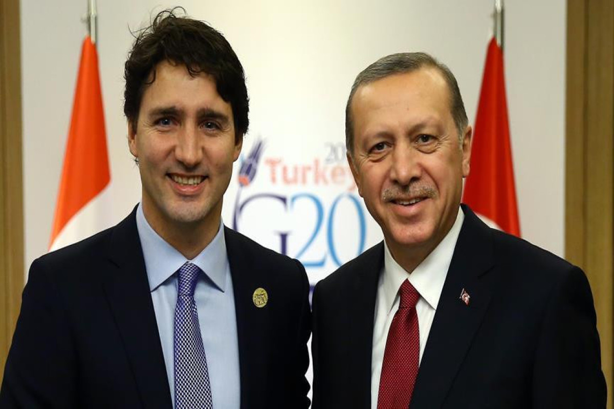 Ərdoğan Kanadanın Baş naziri ilə Ukraynadakı vəziyyəti müzakirə edib