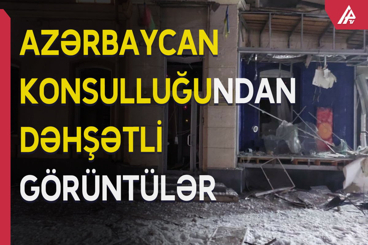 Azərbaycanın Xarkovdakı fəxri konsulluğunun binası vurulub - VİDEO 