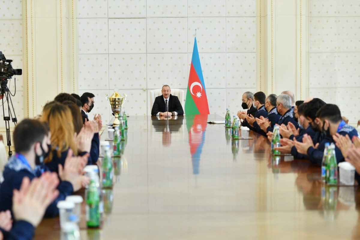 Prezident Avropa çempionatının iştirakçılarını qəbul edib
