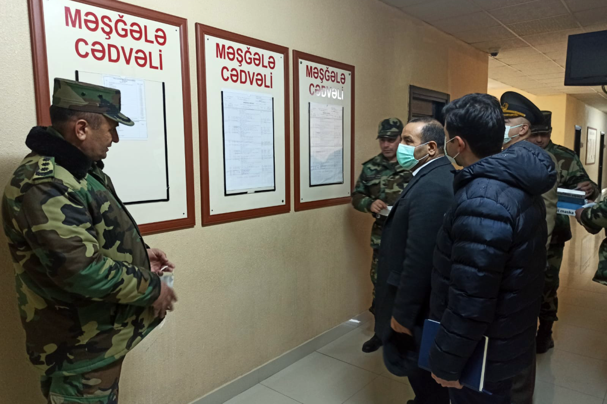 Ombudsman Aparatının əməkdaşları FHN-in hərbi hissəsinə baxış keçiriblər