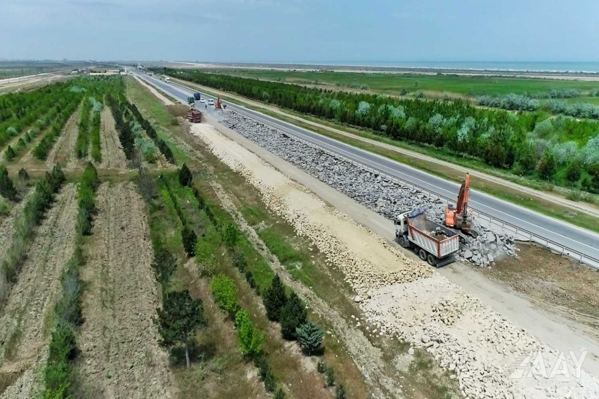Bakı-Quba-Rusiya yolunda əsaslı təmir-bərpa işlərinə başlanılıb - FOTO - VİDEO 