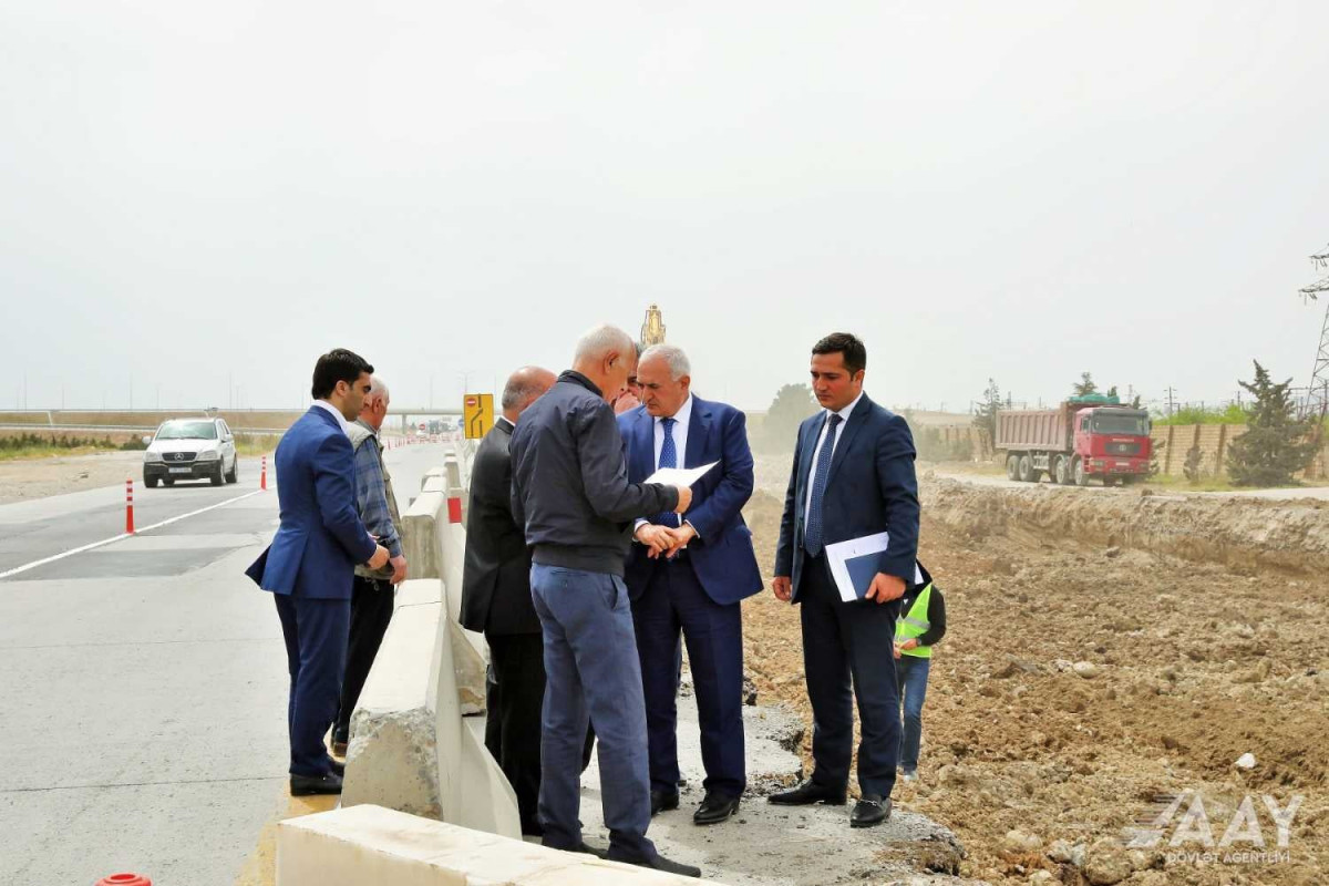 Председатель ГААДА ознакомился с ходам строительно-восстановительных работ на дороге Баку-Губа-граница с РФ