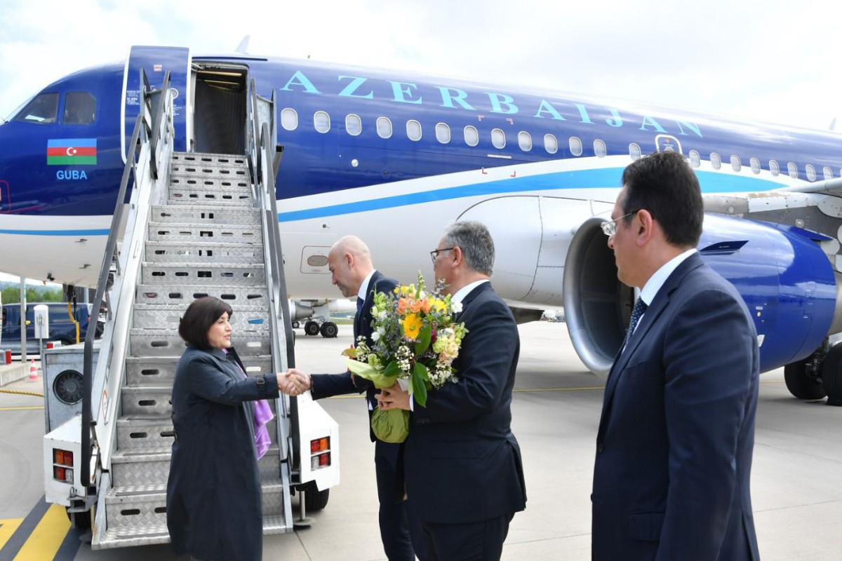 Parliamentary delegation led by Chair of Milli Majlis Sahiba Gafarova arrived in Swiss Confederation on an official visit