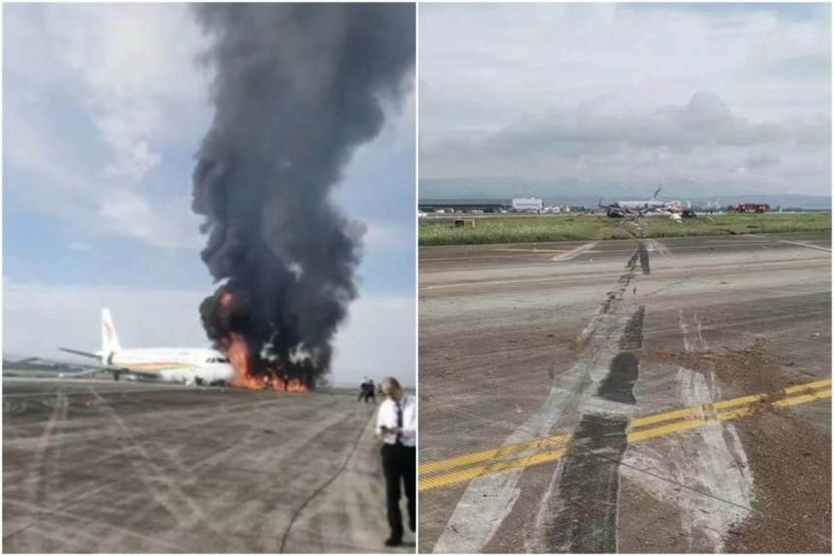 Chinese airliner aborts takeoff, catches fire, causing minor injuries
