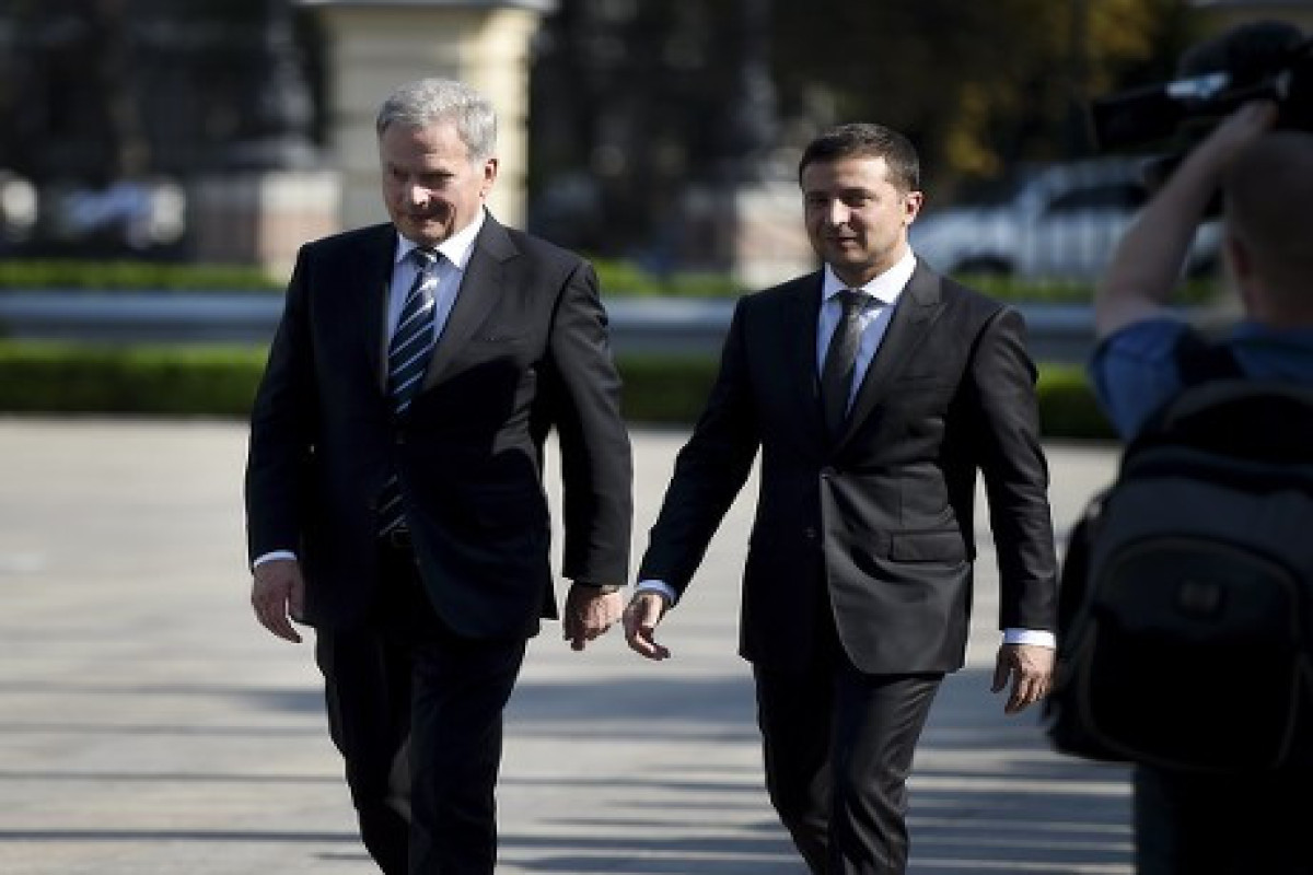 President of Finland Sauli Niinistö and  President of Ukraine VolodymyrZelensky