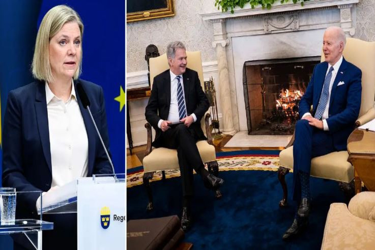 Leaders of US, Finland and Sweden discuss NATO membership