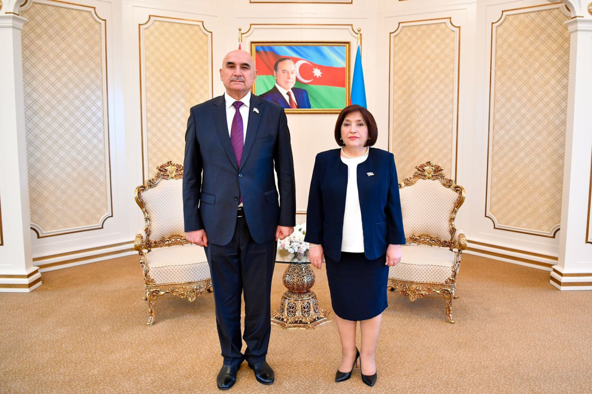 Chair of Azerbaijan's Parliament Sahiba Gafarova meets Chairman of Tajik Majlisi Oli’s Assembly of Representatives
