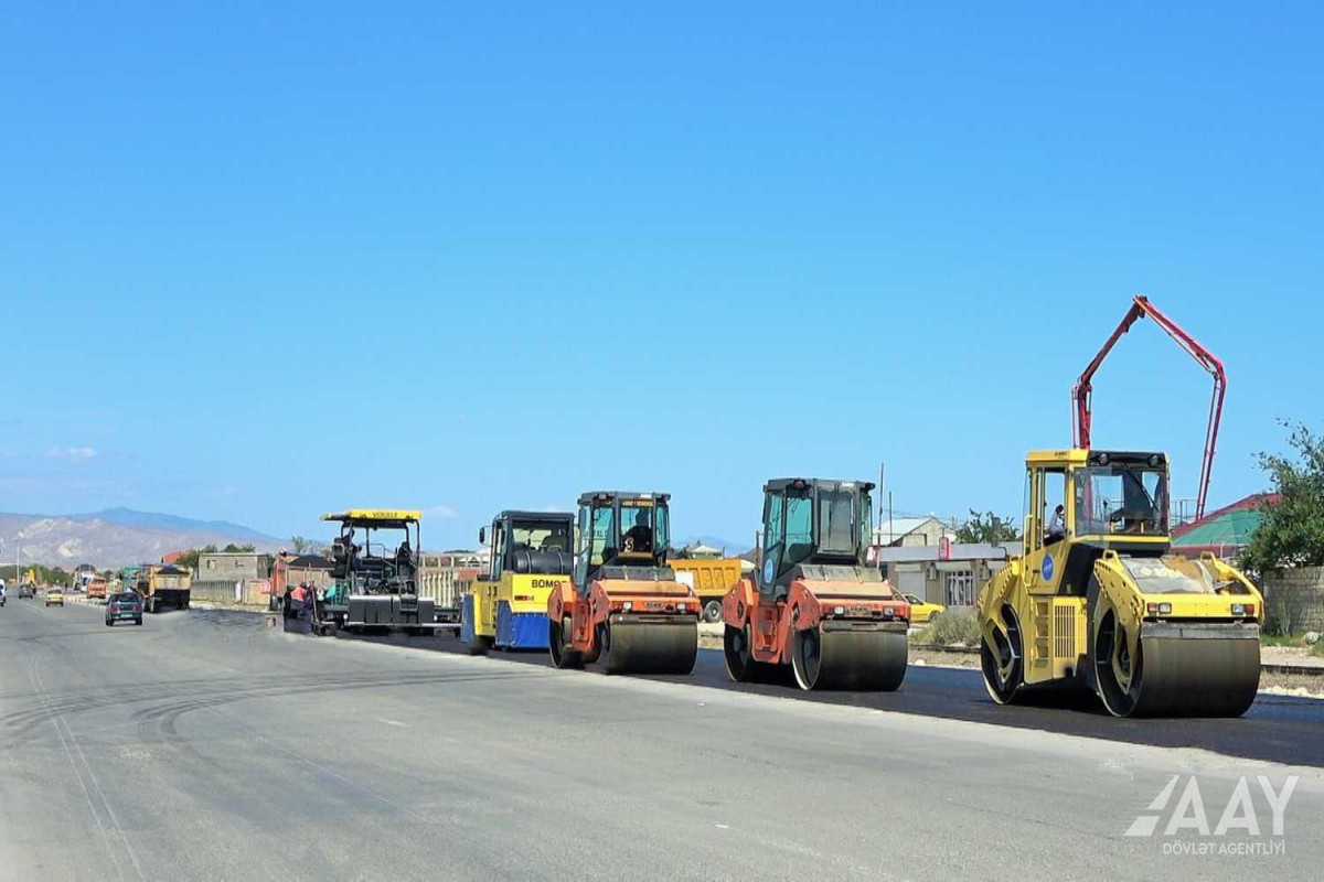 Tağıyev - Sumqayıt yolunun 4 zolağa genişləndirilməsi davam etdirilir - FOTO  - VİDEO 