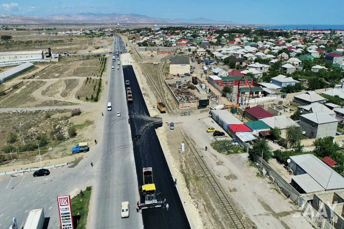 Tağıyev - Sumqayıt yolunun 4 zolağa genişləndirilməsi davam etdirilir - FOTO  - VİDEO 