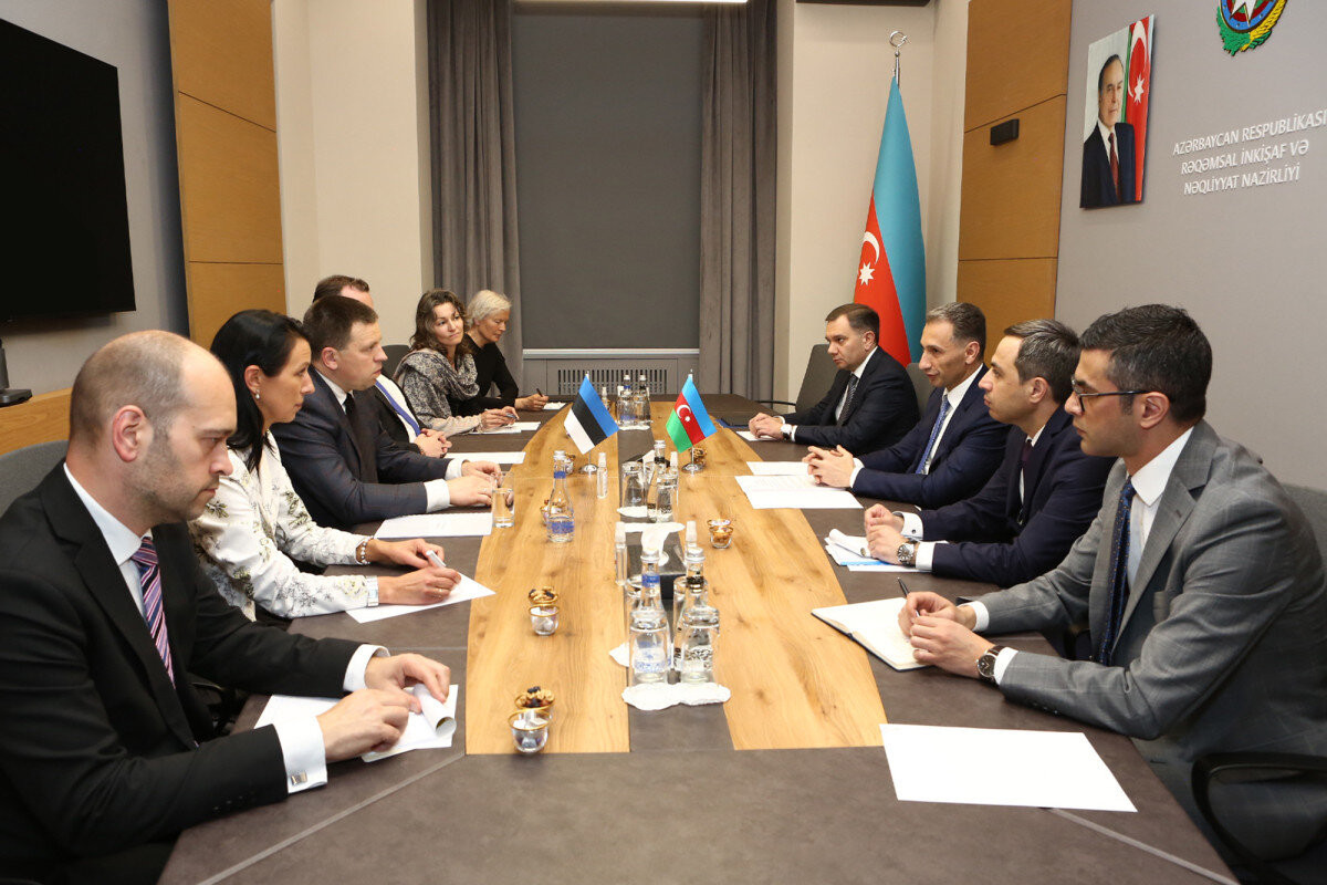 Azerbaijani Minister met with Speaker of the Estonian Parliament-PHOTO 