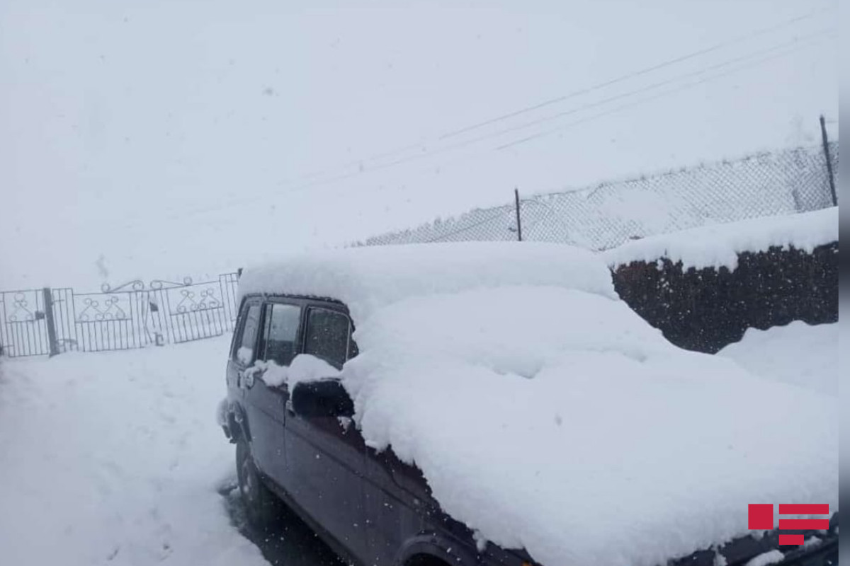 Height of snowfall in Azerbaijan's Guba reaches 14 cm-PHOTO 