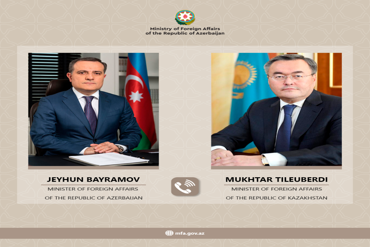 Azerbaijani, Kazakh FMs hold phone talks