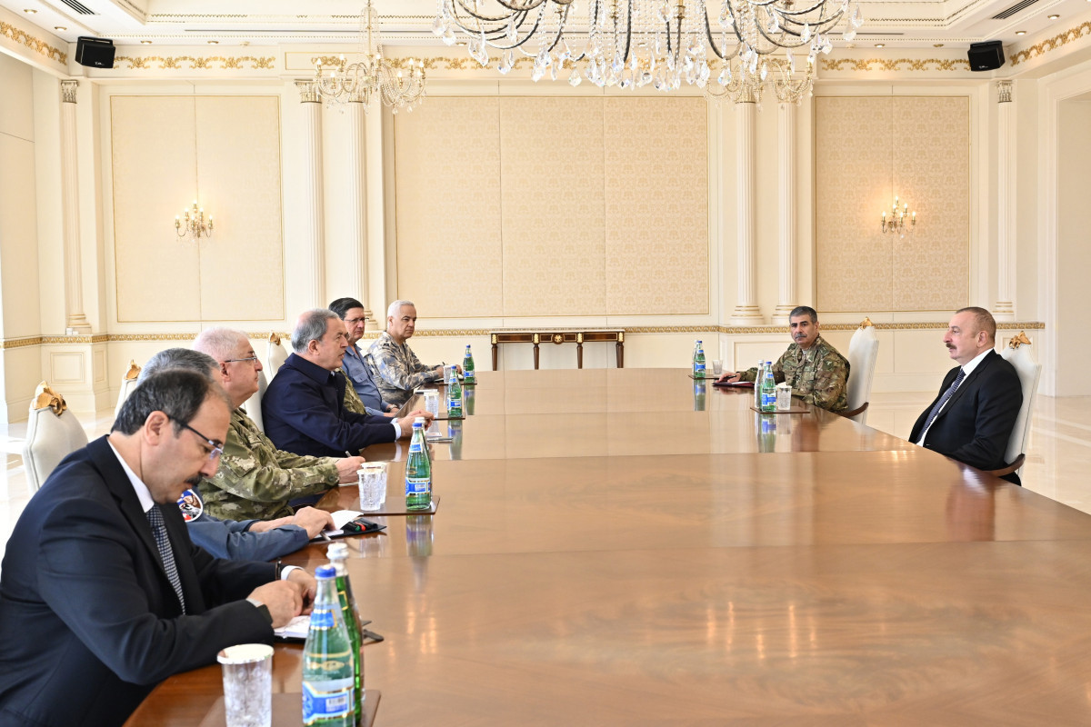 Azerbaijani President received delegation led by Minister of National Defense of Turkiye-<span class="red_color">UPDATED
