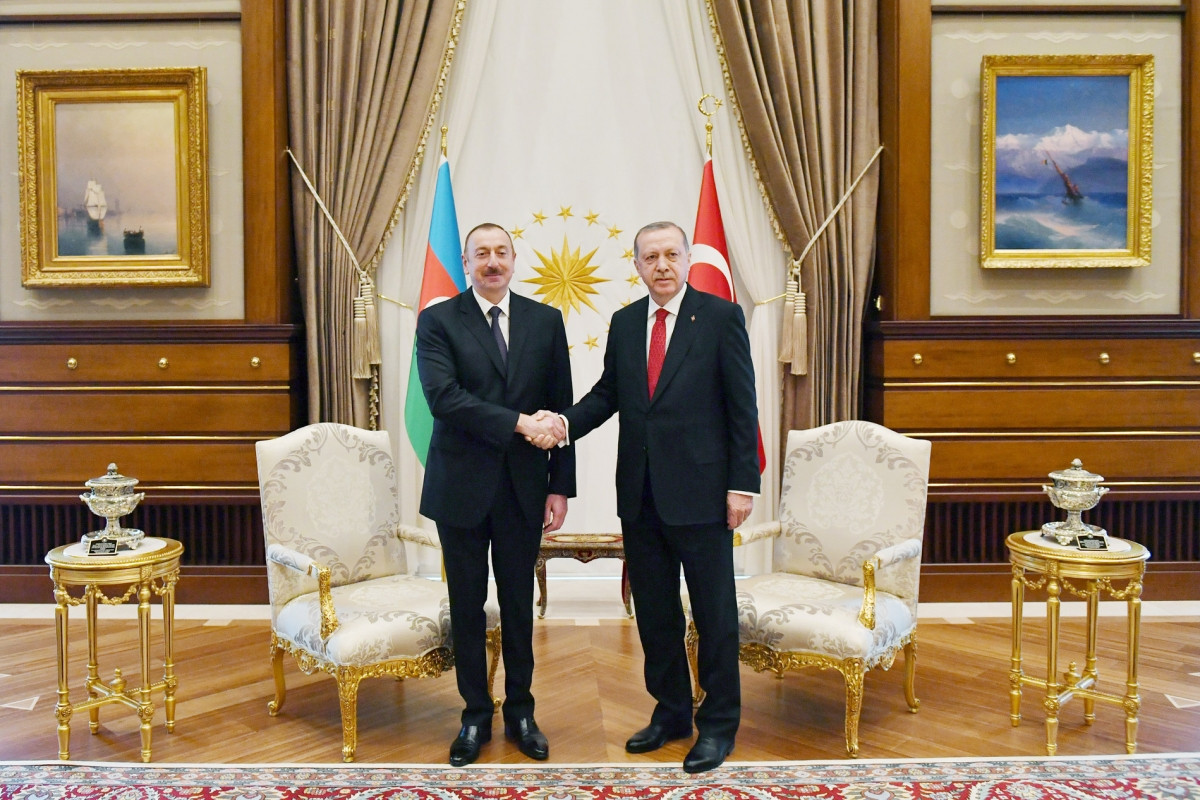 Ilham Aliyev and Recep Tayyip Erdogan
