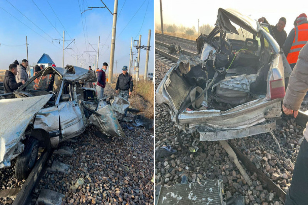 В Казахстане в результате столкновения поезда и автомобиля погибли 6 человек