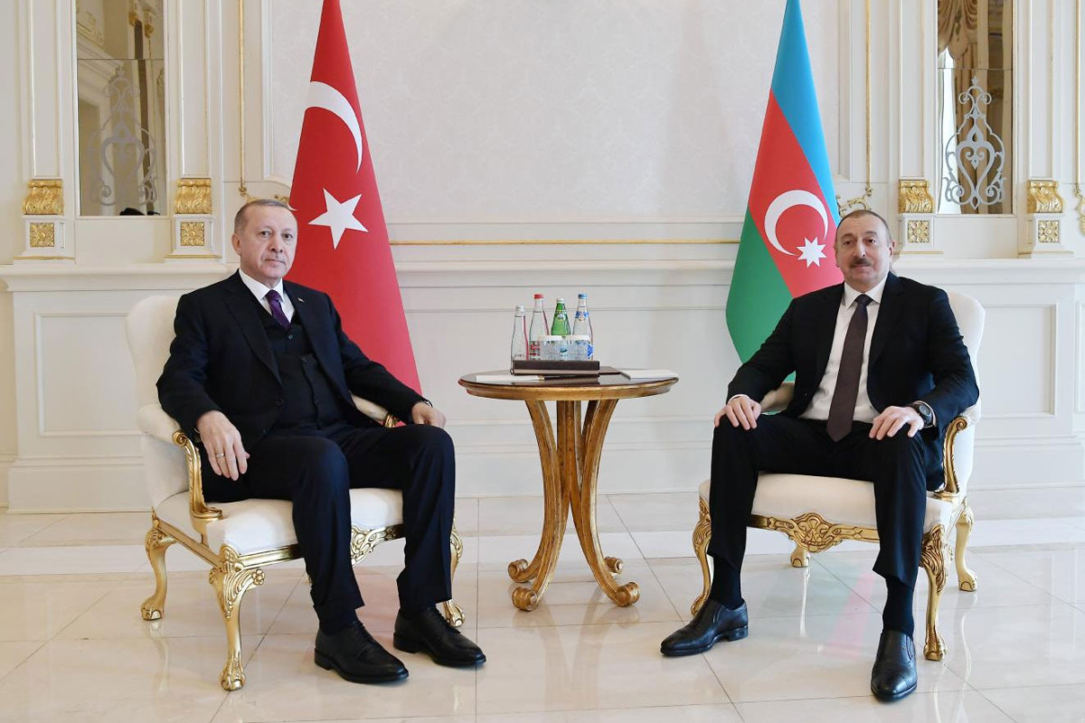President of the Republic of Türkiye Recep Tayyip Erdogan and  President of the Republic of Azerbaijan Ilham Aliyev