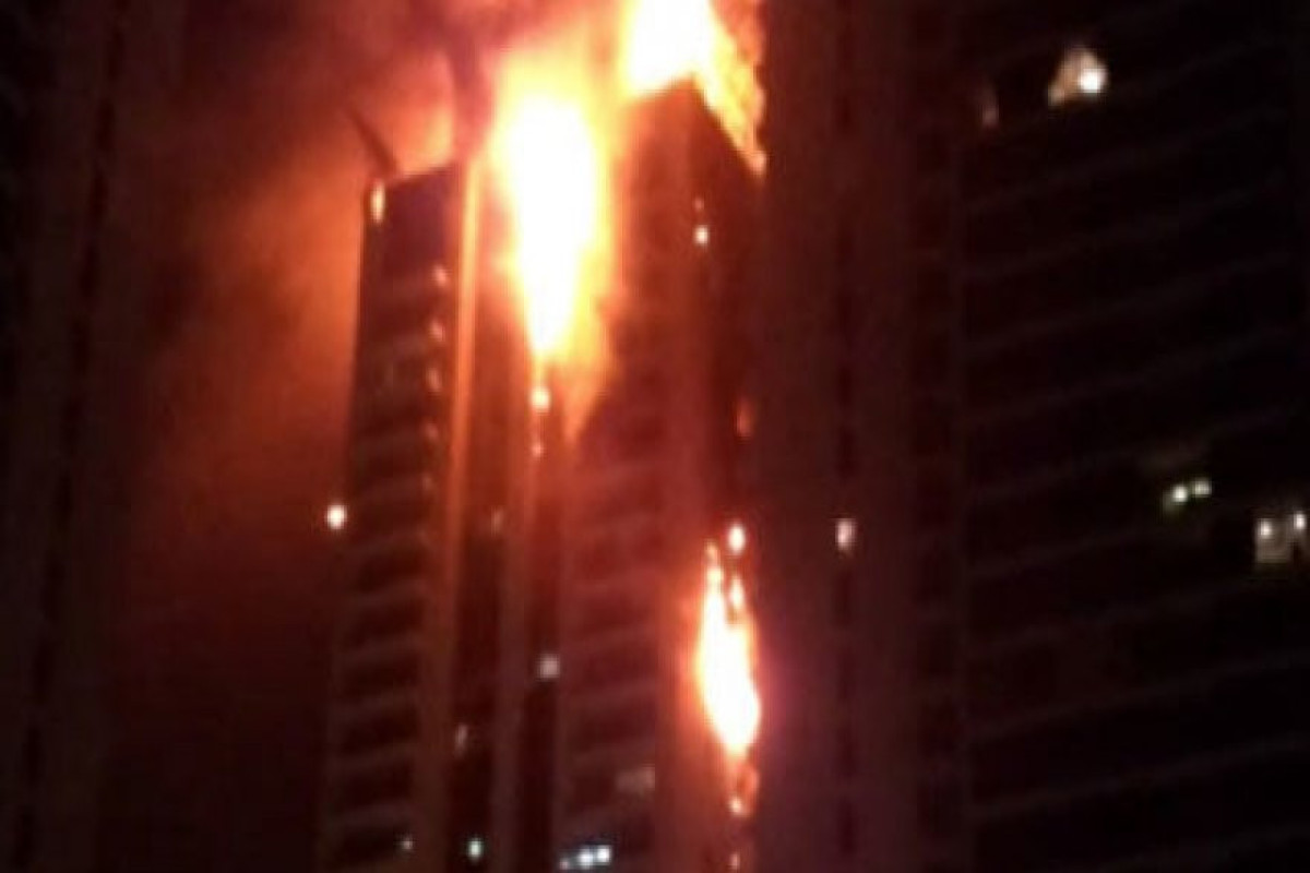 Dubai fire races up high-rise near world’s tallest building