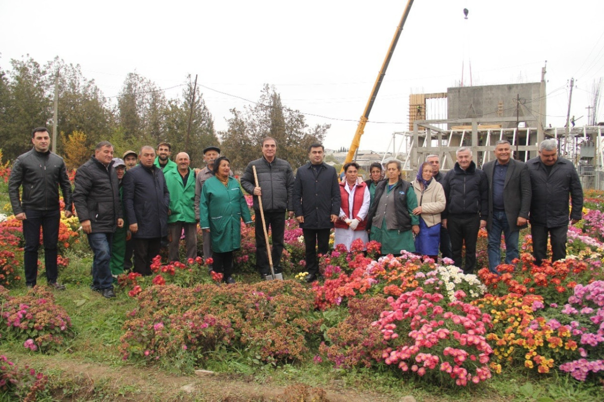 Niyazi Bayramov Gəncə Ekoloji Park Kompleksindəki tikinti işləri ilə tanış olub