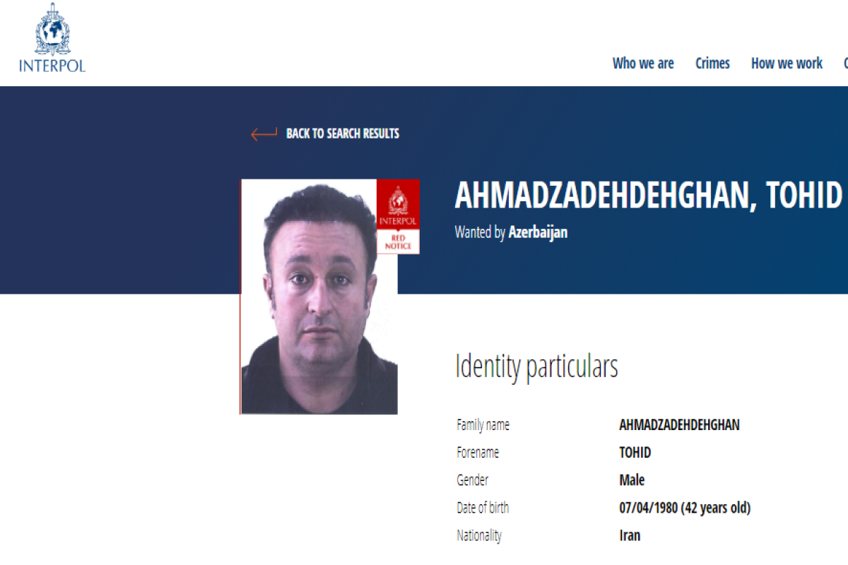 Azerbaijan announces international search for Iranian drug dealer through Interpol -PHOTO 