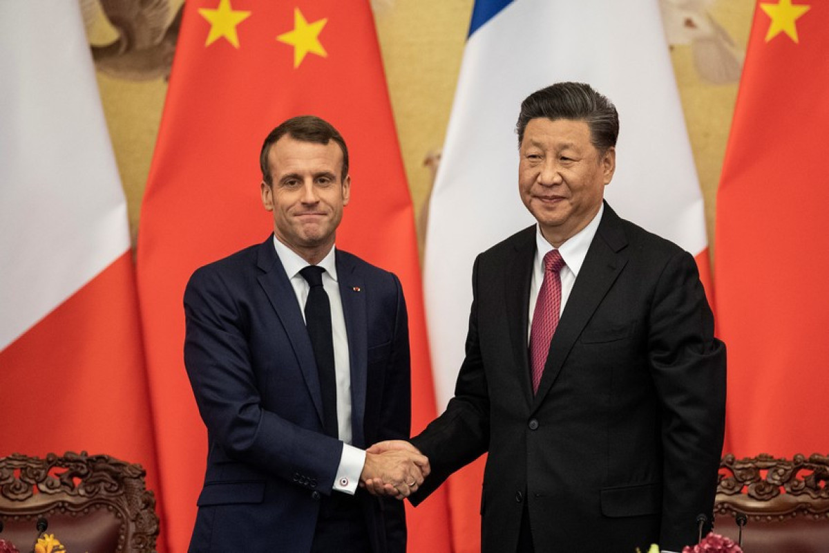 Председатель КНР Си Цзиньпин и президент Франции Эмманюэль Макрон