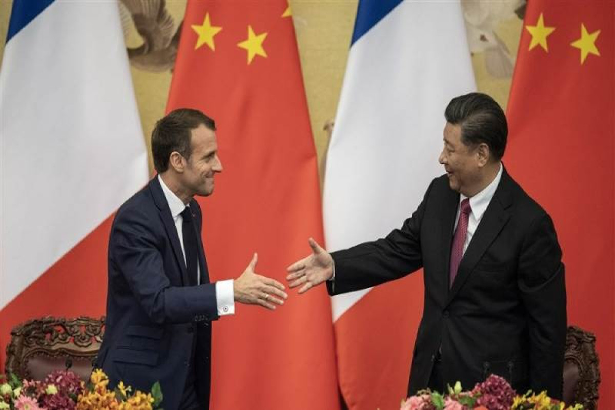 Emmanuel Macron, French President and  Xi Jinping, Chinese President