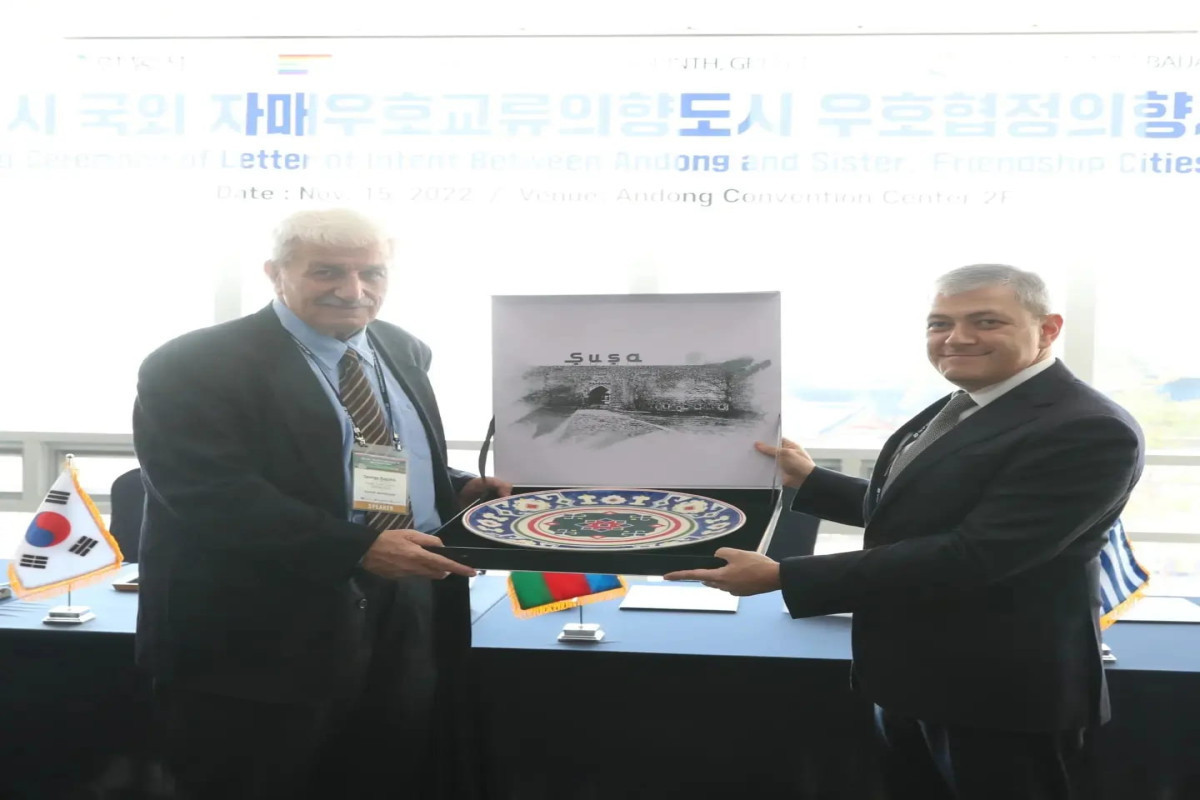 Protocol of intent on cooperation was signed between Shusha and the cities of Andong, Cusco and Corinth
