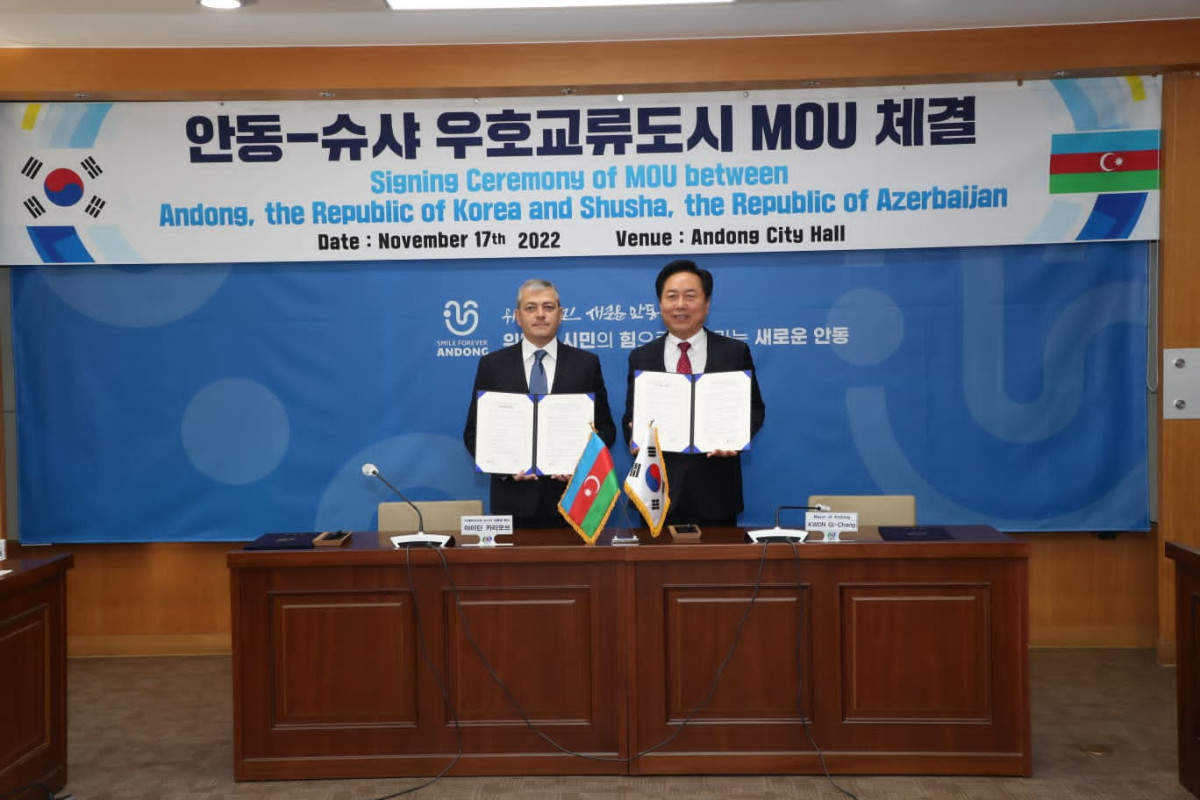 Shusha and Andong signed MoU on building "Friendly relations" relation