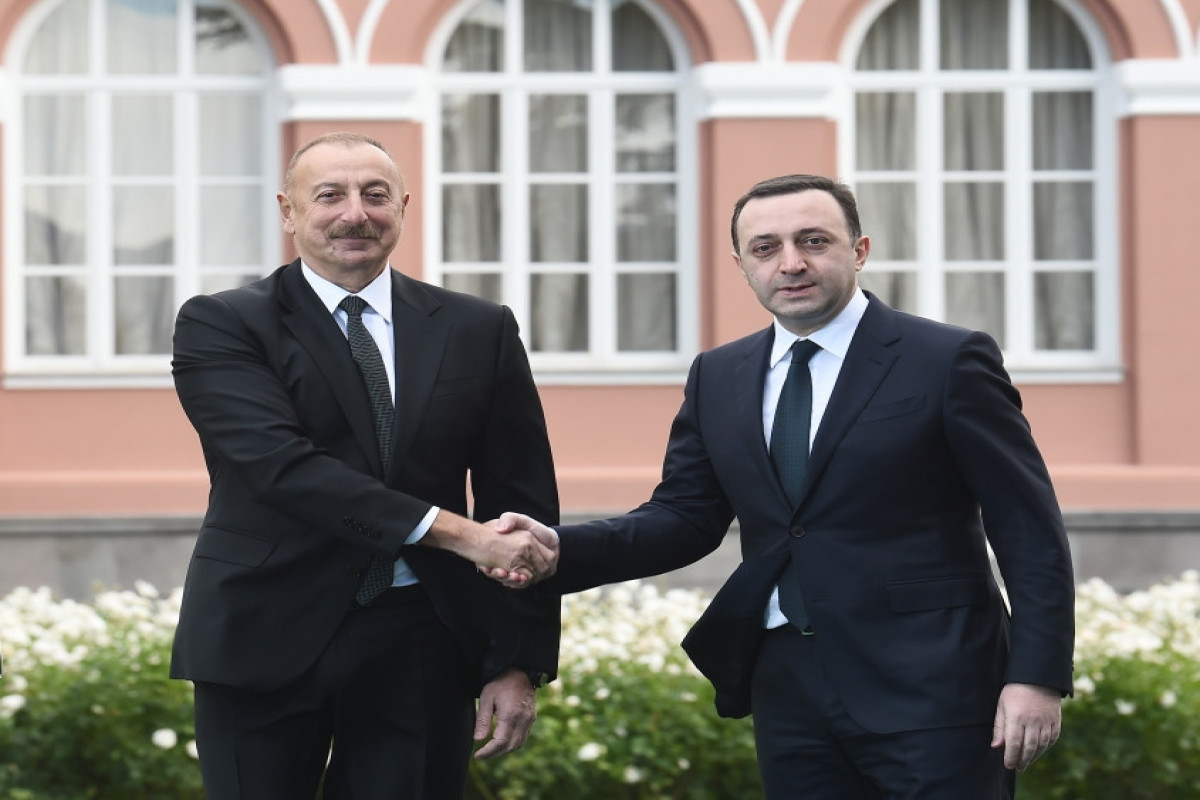 Ilham Aliyev, President of Azerbaijan and Irakli Garibashvili, Prime Minister of Georgia