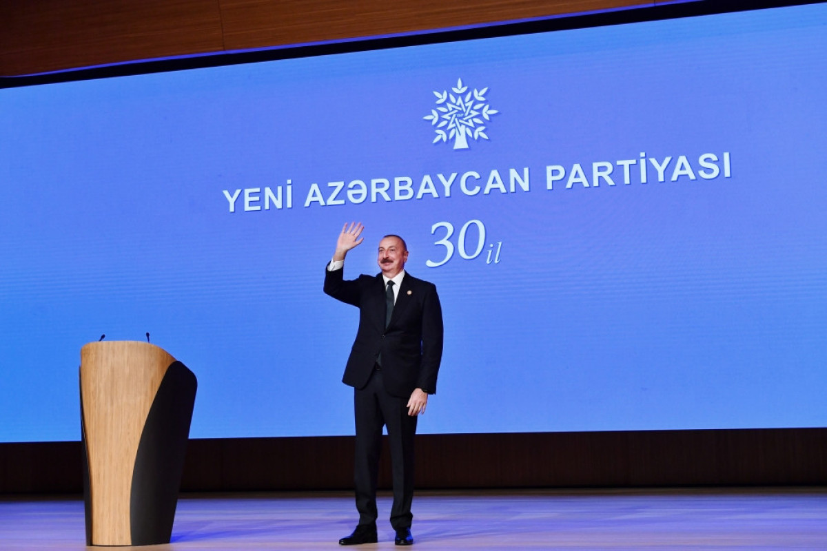 An event dedicated to 30th anniversary of New Azerbaijan Party held, President Ilham Aliyev delivered speech-UPDATED-1 