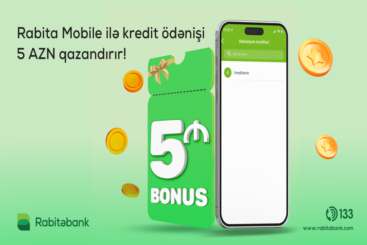 Rabita Mobile ilə kredit ödənişləri 5 AZN bonus qazandırır - FOTO 