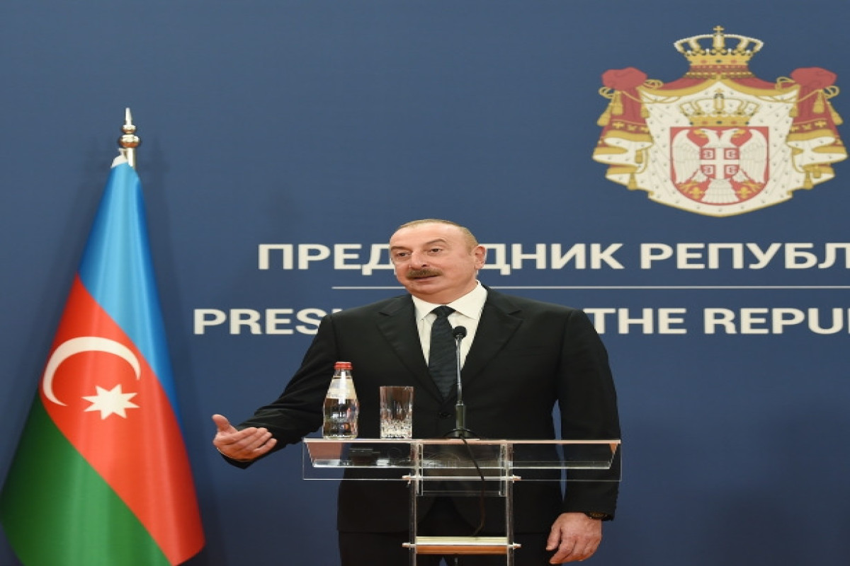 Президенты Азербайджана и Сербии выступили с заявлениями для печати -ОБНОВЛЕНО 