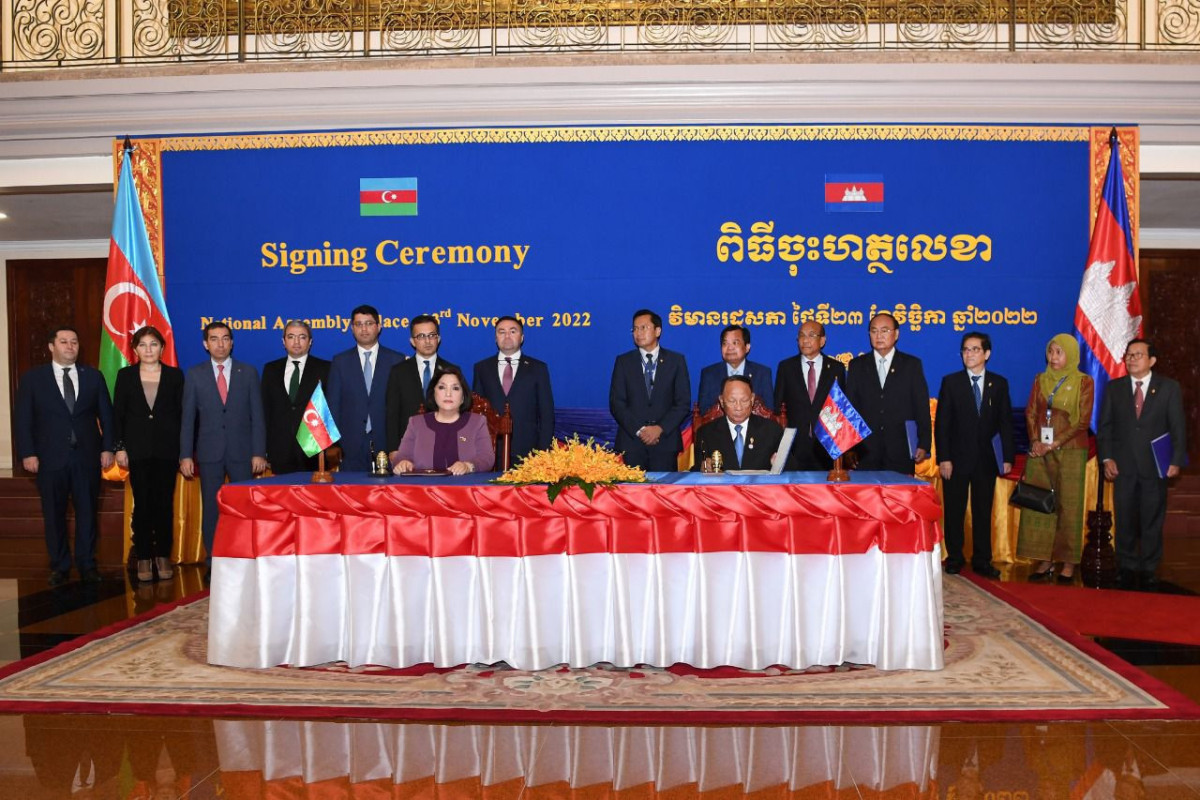 Подписан меморандум о взаимопонимании между парламентами Азербайджана и Камбоджи