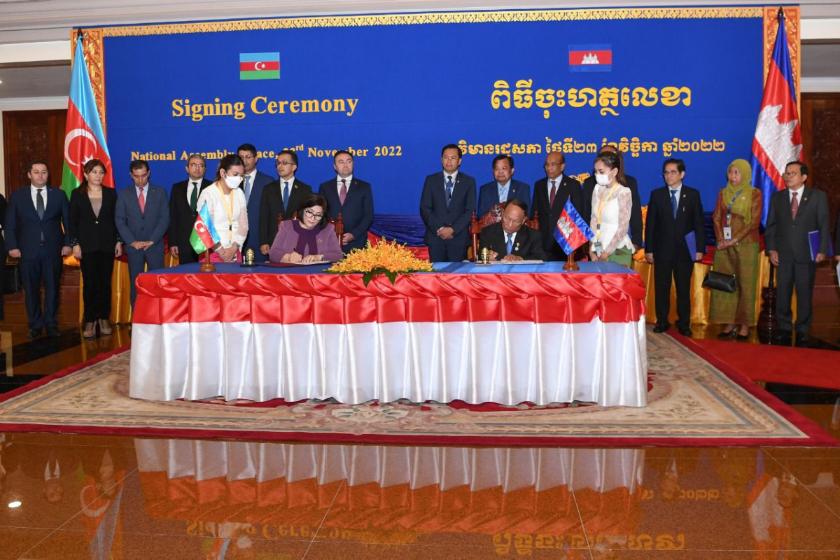 Parliaments of Azerbaijan and Cambodia sign MoU