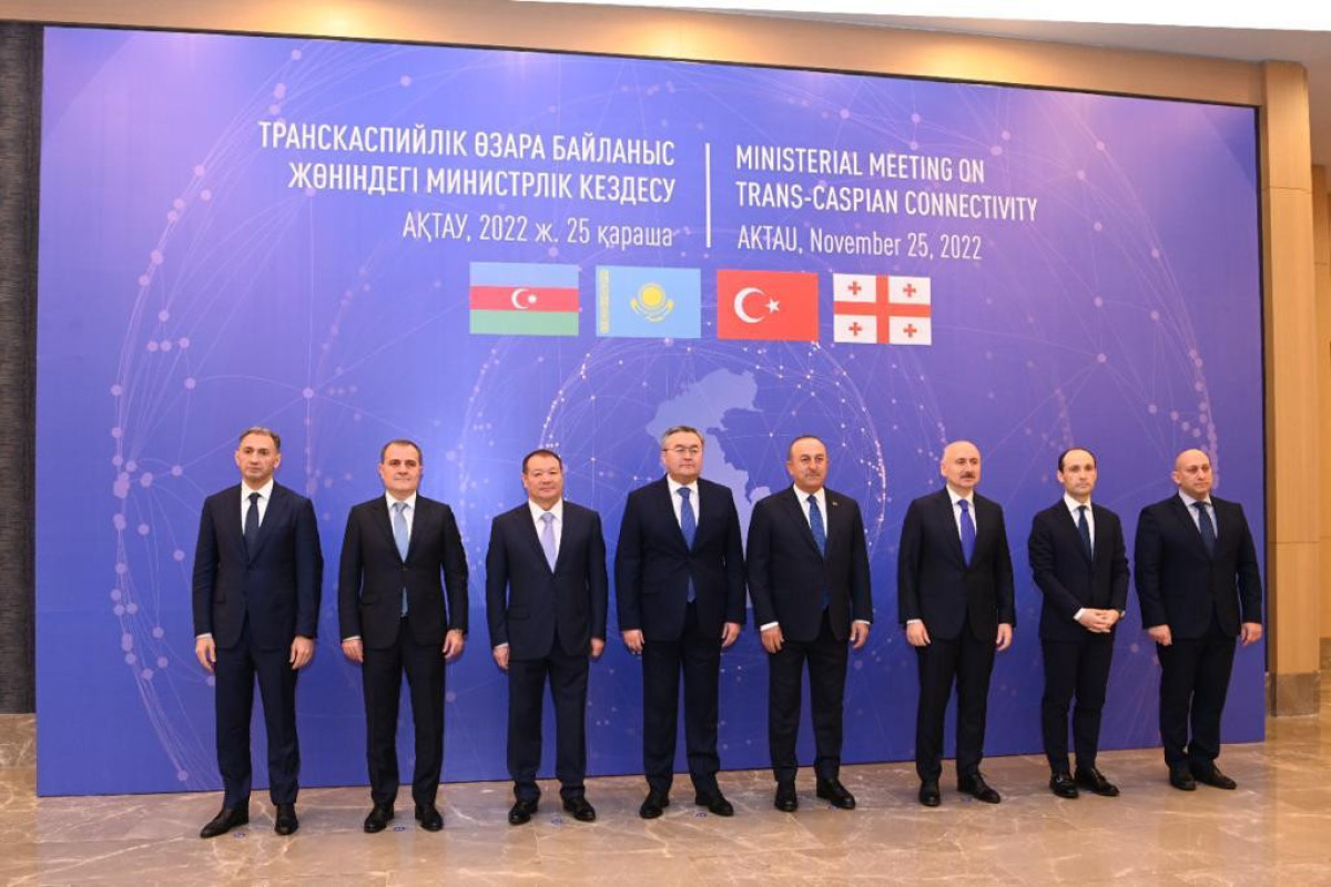 Aktauda Azərbaycan, Qazaxıstan, Türkiyənin xarici işlər və nəqliyyat sahələri üzrə məsul nazirlərinin görüşü keçirilib