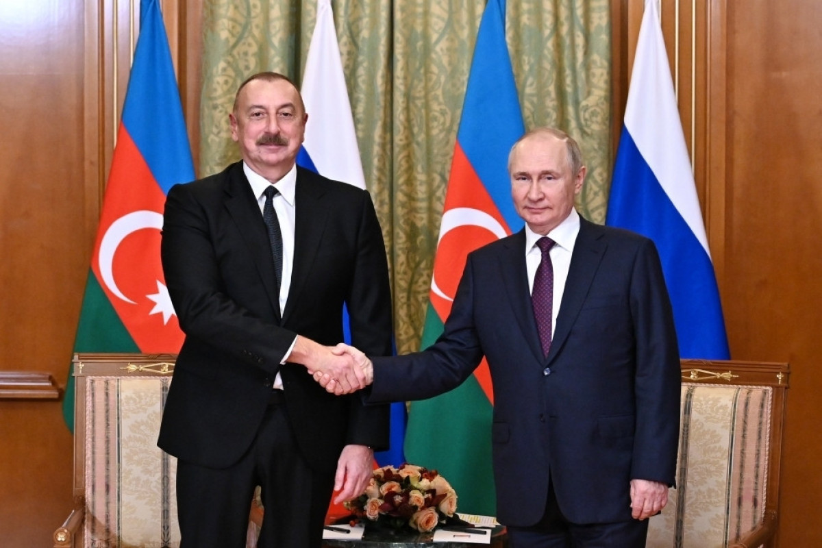 Ilham Aliyev, President of Azerbaijan and Vladimir Putin, President of Russia