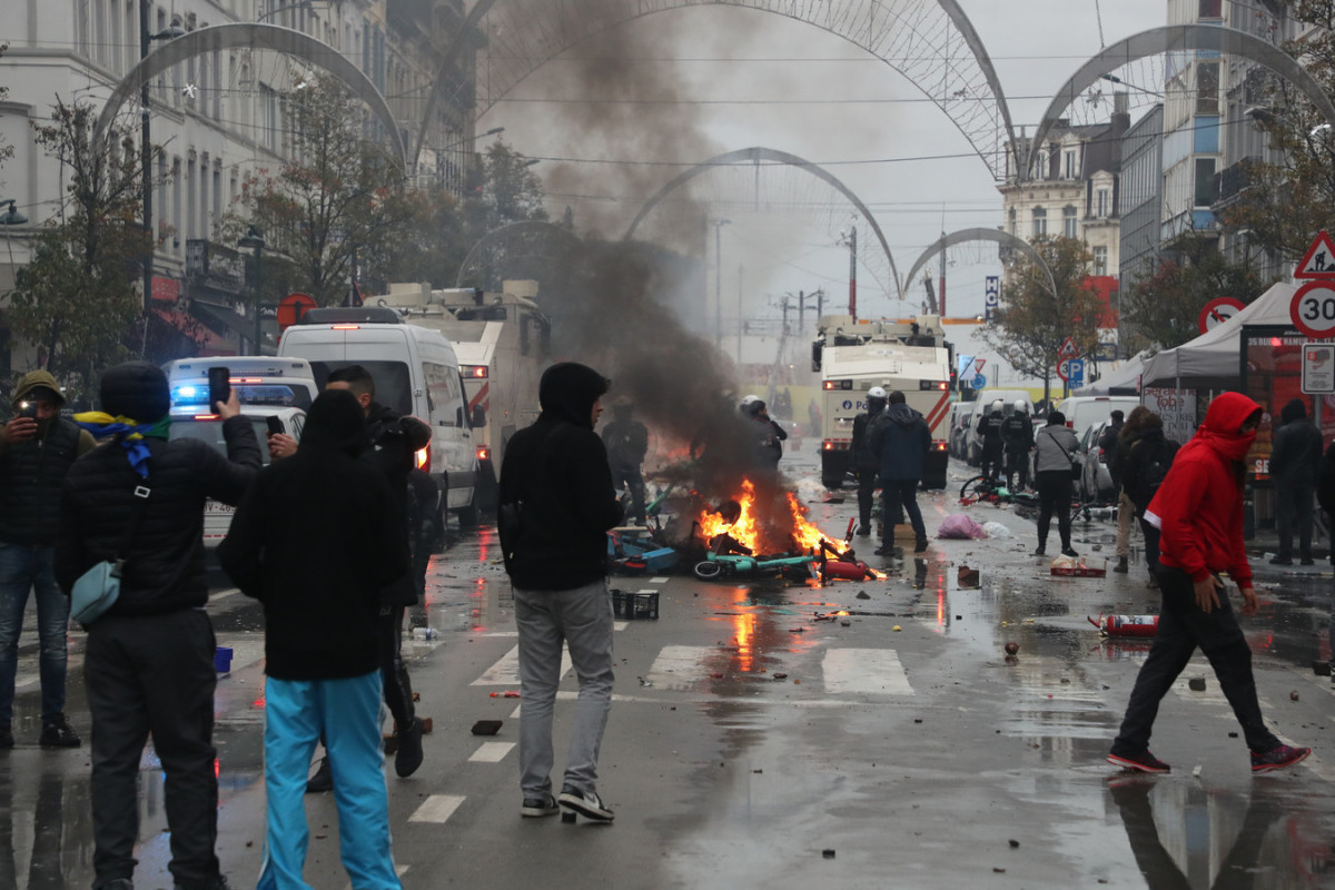 Riots in Brussels after Morocco beat Belgium, many detained-VIDEO 