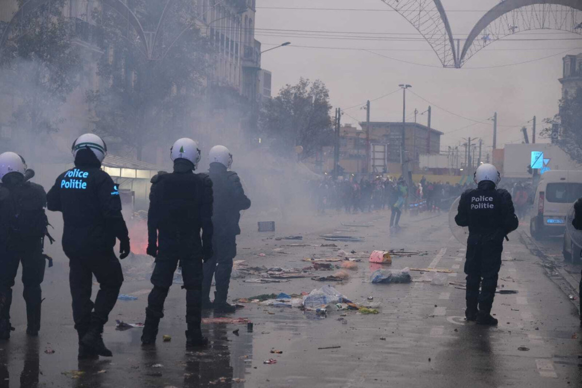 Riots in Brussels after Morocco beat Belgium, many detained-<span class="red_color">VIDEO