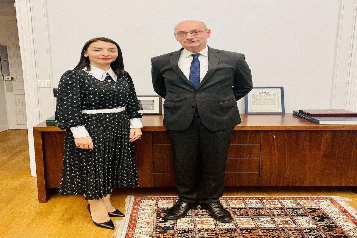 Leyla Abdullayeva, Ambassador of Azerbaijan to France and Frederic Mondoloni, Director of Continental Europe Department of the French Foreign Ministry