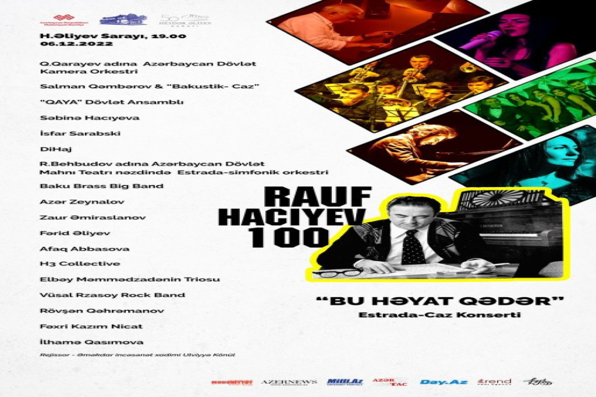 Rauf Hacıyevin 100 illiyi münasibətilə musiqi festivalı keçiriləcək