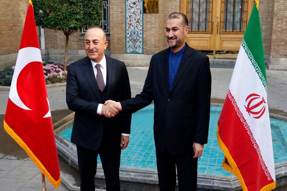 Turkish Foreign Minister Mevlut Cavushoglu and Iran Foreign Minister Hossein Amirabdollahian