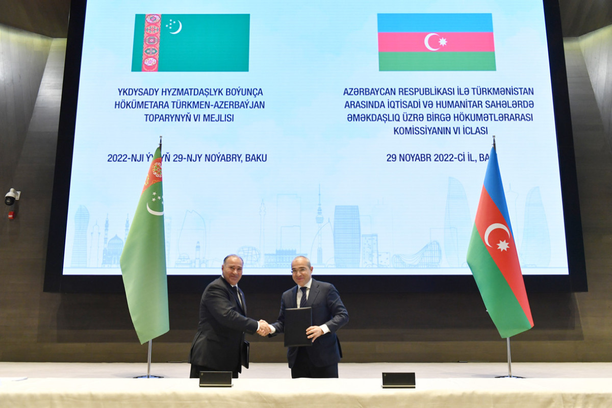 Azərbaycan-Türkmənistan Birgə Hökumətlərarası Komissiyasının 6-cı iclası keçirilib