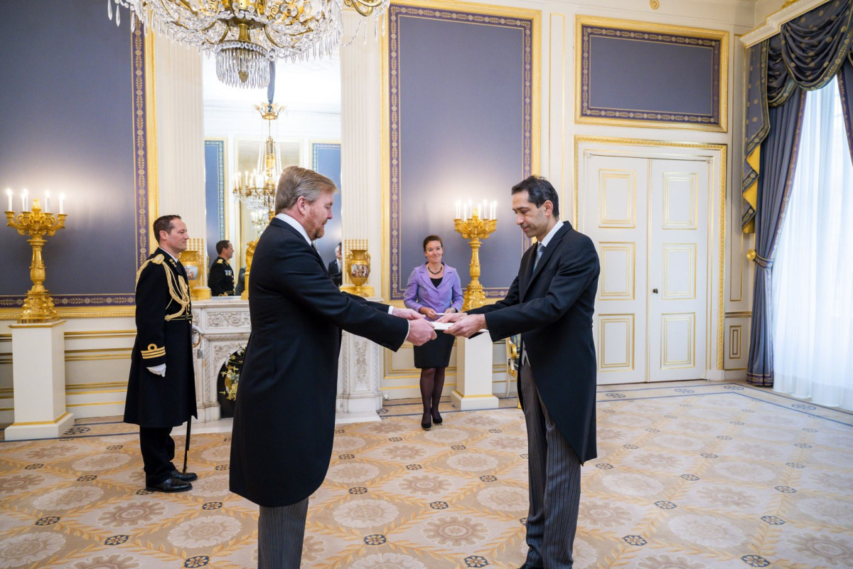 Azerbaijani ambassador presents his credentials to King of the Netherlands