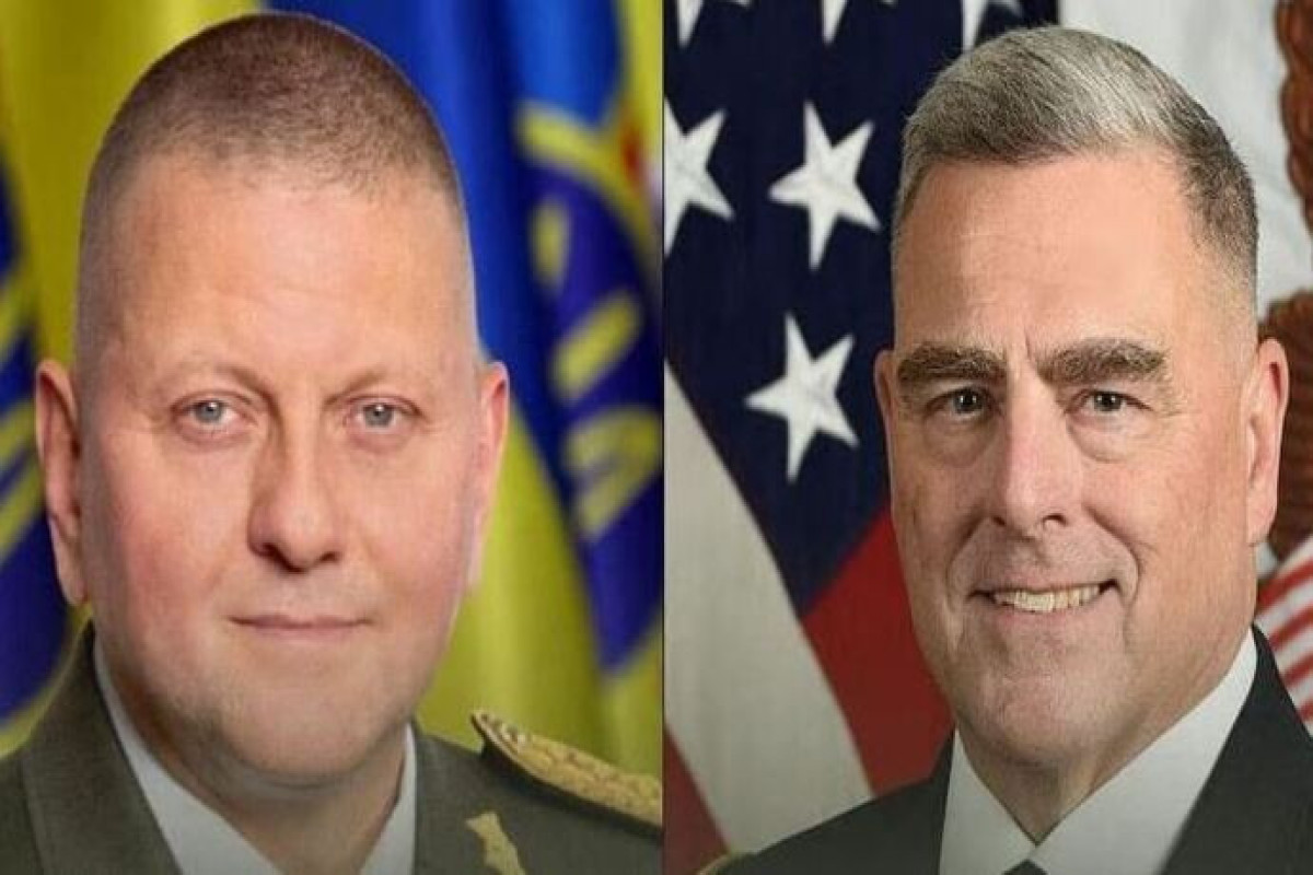 Valerii Zaluzhnyi, commander-in-chief of the Armed Forces of Ukraine and General Mark Milley, US chairman of the Joint Chiefs of Staff