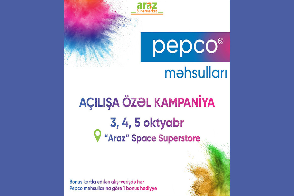 “Araz” supermarketi Polşa brendi olan “Pepco” məhsullarını Azərbaycana gətirib - <span class="red_color">VİDEO