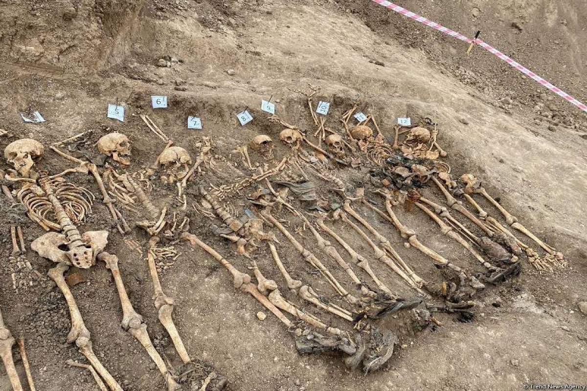 Hikmat Hajiyev makes a post on mass grave found in Edilli