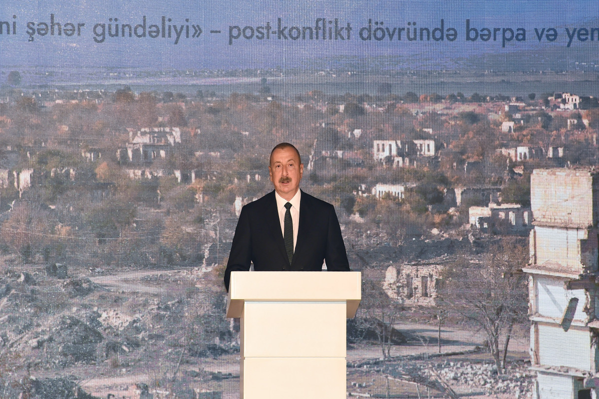 Prezident Ağdamda Azərbaycan Milli Şəhərsalma Forumunda iştirak edib - YENİLƏNİB-2 