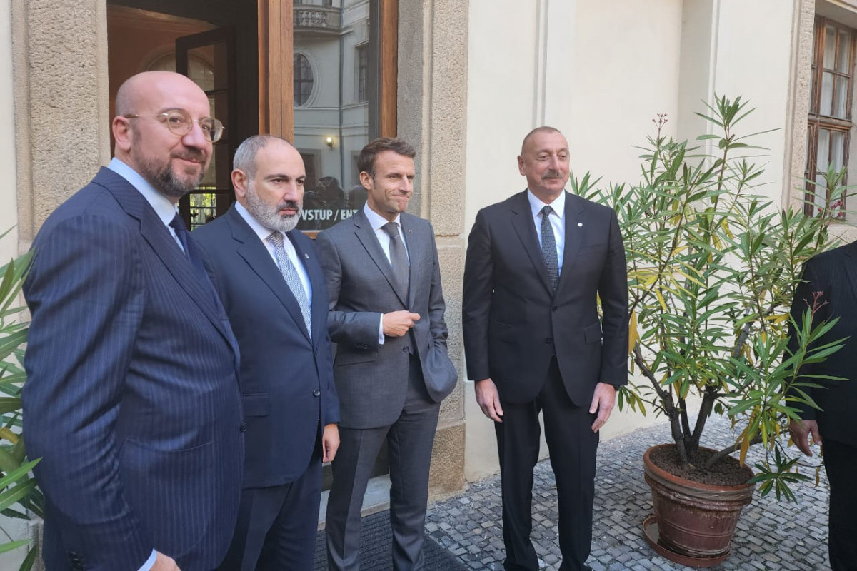 Meeting of President Ilham Aliyev with President of France, President of European Council, and Prime Minister of Armenia was held in Prague-PHOTO -UPDATED 